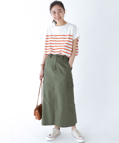 JOURNAL STANDARD relume(ジャーナルスタンダード レリューム)の「USAコットンパネルボーダーフレンチ(Tシャツ/カットソー・レディース・ブラック/オレンジ/ブルー・FREE)」の22枚目の写真