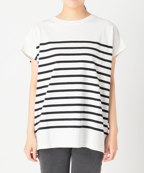 JOURNAL STANDARD relume(ジャーナルスタンダード レリューム)の「USAコットンパネルボーダーフレンチ(Tシャツ/カットソー・レディース・ブラック/オレンジ/ブルー・FREE)」の15枚目の写真