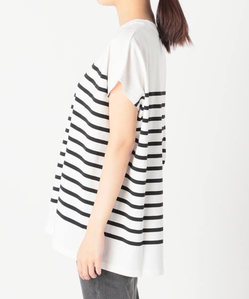 JOURNAL STANDARD relume(ジャーナルスタンダード レリューム)の「USAコットンパネルボーダーフレンチ(Tシャツ/カットソー・レディース・ブラック/オレンジ/ブルー・FREE)」の14枚目の写真