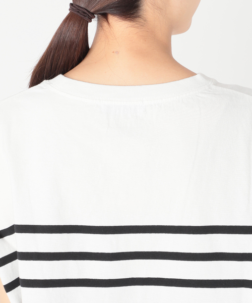 JOURNAL STANDARD relume(ジャーナルスタンダード レリューム)の「USAコットンパネルボーダーフレンチ(Tシャツ/カットソー・レディース・ブラック/オレンジ/ブルー・FREE)」の11枚目の写真