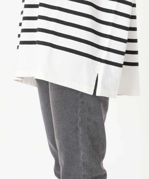 JOURNAL STANDARD relume(ジャーナルスタンダード レリューム)の「USAコットンパネルボーダーフレンチ(Tシャツ/カットソー・レディース・ブラック/オレンジ/ブルー・FREE)」の9枚目の写真