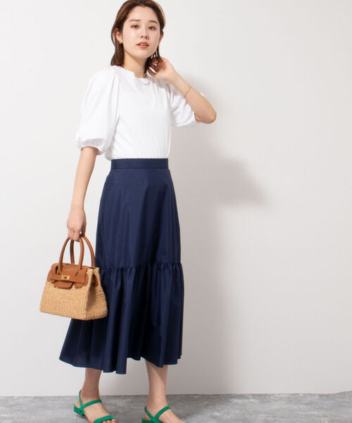 NOLLEY’S(ノーリーズ)の「液アン加工5分袖プルオーバーカットソー(Tシャツ/カットソー・レディース・チャコールグレー/ネイビー/オフホワイト/ライトグリーン/ラベンダー/ロイヤルブルー/ホワイト系5/ブラック系その他3・38)」の11枚目の写真