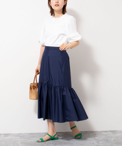 NOLLEY’S(ノーリーズ)の「液アン加工5分袖プルオーバーカットソー(Tシャツ/カットソー・レディース・チャコールグレー/ネイビー/オフホワイト/ライトグリーン/ラベンダー/ロイヤルブルー/ホワイト系5/ブラック系その他3・38)」の12枚目の写真