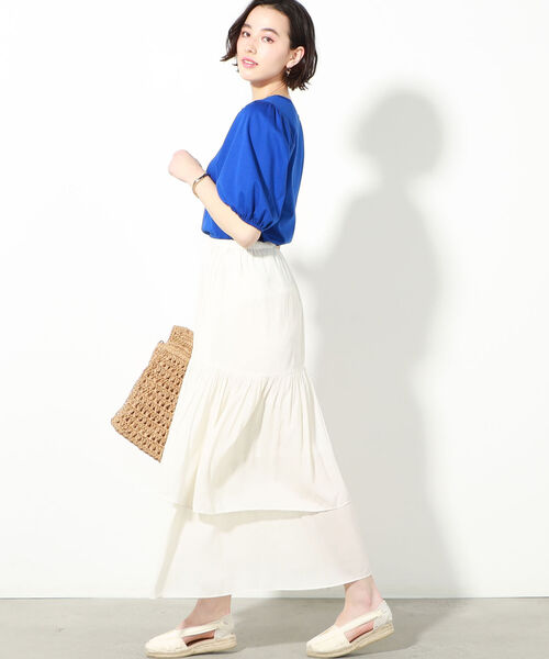 NOLLEY’S(ノーリーズ)の「液アン加工5分袖プルオーバーカットソー(Tシャツ/カットソー・レディース・チャコールグレー/ネイビー/オフホワイト/ライトグリーン/ラベンダー/ロイヤルブルー/ホワイト系5/ブラック系その他3・38)」の15枚目の写真