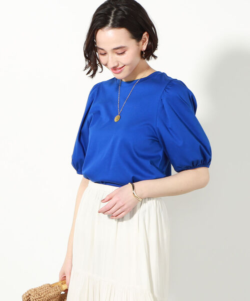 NOLLEY’S(ノーリーズ)の「液アン加工5分袖プルオーバーカットソー(Tシャツ/カットソー・レディース・チャコールグレー/ネイビー/オフホワイト/ライトグリーン/ラベンダー/ロイヤルブルー/ホワイト系5/ブラック系その他3・38)」の16枚目の写真