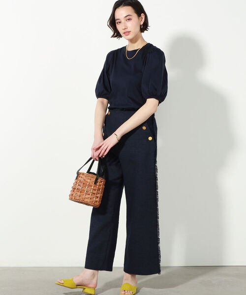 NOLLEY’S(ノーリーズ)の「液アン加工5分袖プルオーバーカットソー(Tシャツ/カットソー・レディース・チャコールグレー/ネイビー/オフホワイト/ライトグリーン/ラベンダー/ロイヤルブルー/ホワイト系5/ブラック系その他3・38)」の20枚目の写真