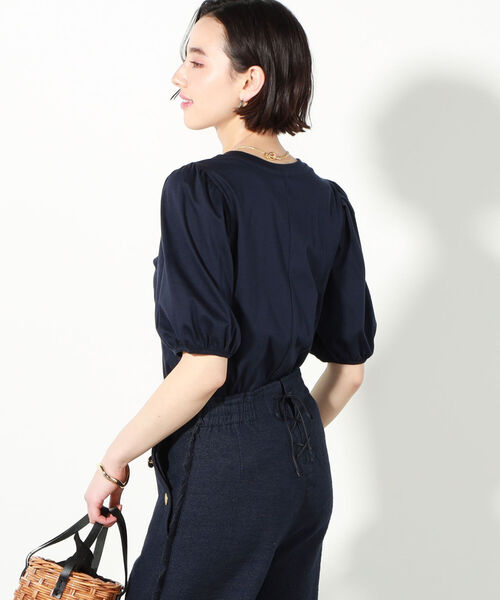 NOLLEY’S(ノーリーズ)の「液アン加工5分袖プルオーバーカットソー(Tシャツ/カットソー・レディース・チャコールグレー/ネイビー/オフホワイト/ライトグリーン/ラベンダー/ロイヤルブルー/ホワイト系5/ブラック系その他3・38)」の21枚目の写真