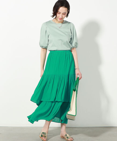 NOLLEY’S(ノーリーズ)の「液アン加工5分袖プルオーバーカットソー(Tシャツ/カットソー・レディース・チャコールグレー/ネイビー/オフホワイト/ライトグリーン/ラベンダー/ロイヤルブルー/ホワイト系5/ブラック系その他3・38)」の22枚目の写真