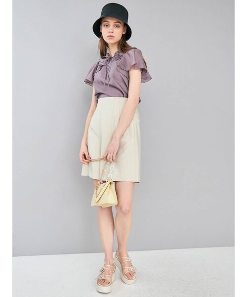 MERCURYDUO（マーキュリーデュオ）の「ハイウエストショートパンツ（その他パンツ・レディース・アイボリー/ダークブラウン/ミント・FREE）」の9枚目の写真