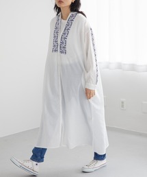 AMERICAN HOLIC | インドコットン　２WAY刺繍ワンピース(ワンピース)