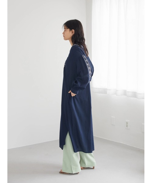 AMERICAN HOLIC（アメリカンホリック）の「インドコットン　２WAY刺繍ワンピース（ワンピース・レディース・ホワイト/オフホワイト/ネイビー・FREE）」の15枚目の写真