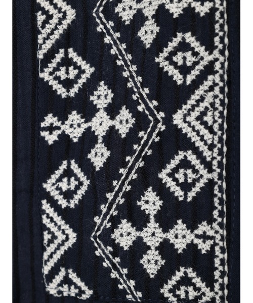 AMERICAN HOLIC（アメリカンホリック）の「インドコットン　２WAY刺繍ワンピース（ワンピース・レディース・ホワイト/オフホワイト/ネイビー・FREE）」の8枚目の写真