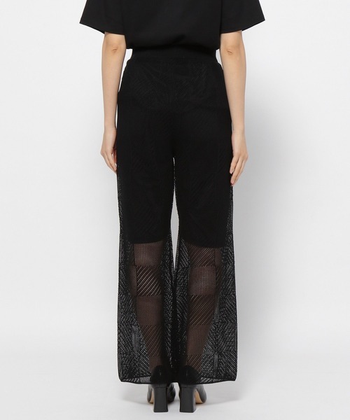 PAGEBOY（ページボーイ）の「メッシュイージーパンツ（その他パンツ・レディース・ブラック/オフホワイト/ターコイズブルー・FREE）」の5枚目の写真