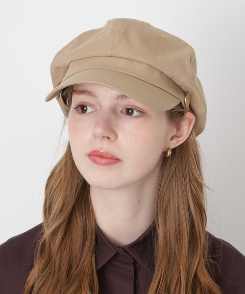 PAUL&JOE(ポールアンドジョー)の「キャスケット キャットプレート(キャスケット・レディース・ブラック/ベージュ/オレンジ系その他3/カーキ/ホワイト/キャメル/ダークブルー・M)」の1枚目の写真