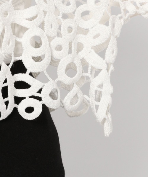 PAGEBOY(ページボーイ)の「CORE / クロシェショートプルオーバー(ニット/セーター・レディース・オフホワイト/ブラック・FREE)」の16枚目の写真