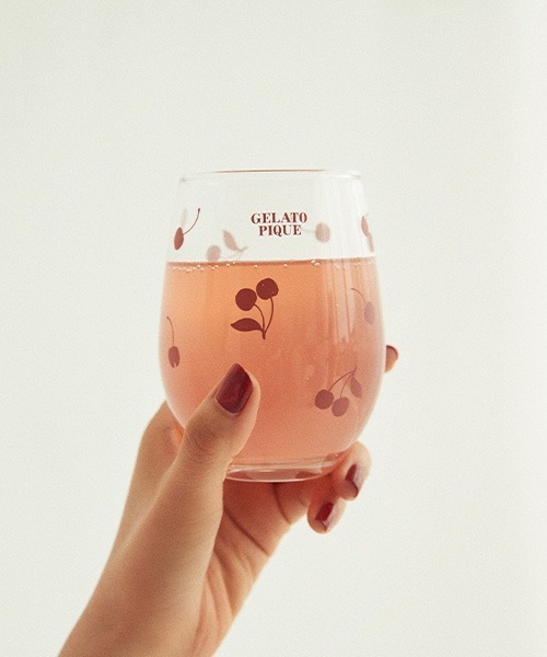 gelato pique（ジェラートピケ）の「アメリカンチェリーモチーフグラス