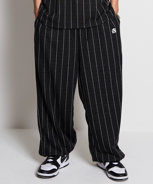 GALLIS ADDICTION（ガリスアディクション）の「GA STRIPE SWEAT PANTS（スウェットパンツ・メンズ・ブラック/ホワイト・L/M）」の3枚目の写真
