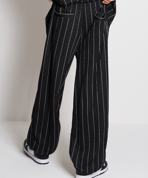 GALLIS ADDICTION（ガリスアディクション）の「GA STRIPE SWEAT PANTS（スウェットパンツ・メンズ・ブラック/ホワイト・L/M）」の8枚目の写真