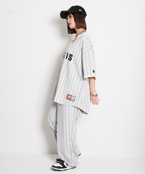 GALLIS ADDICTION（ガリスアディクション）の「GA STRIPE SWEAT PANTS（スウェットパンツ・メンズ・ブラック/ホワイト・L/M）」の4枚目の写真