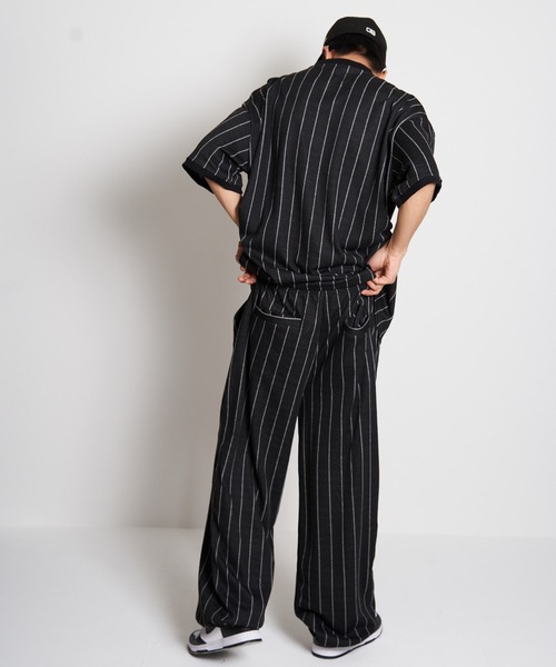 GALLIS ADDICTION（ガリスアディクション）の「GA STRIPE SWEAT PANTS（スウェットパンツ・メンズ・ブラック/ホワイト・L/M）」の14枚目の写真