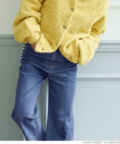 coca(coca)(コカ)の「セミワイドストレッチデニム(デニムパンツ・レディース・ブルー・M/L)」の5枚目の写真