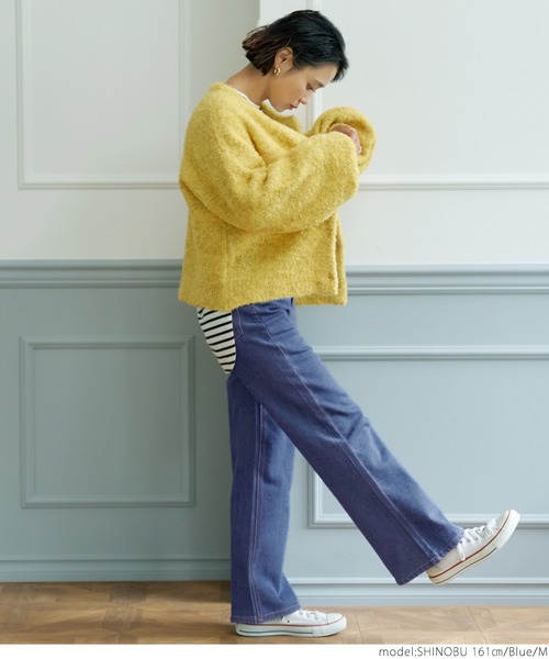 coca(coca)(コカ)の「セミワイドストレッチデニム(デニムパンツ・レディース・ブルー・M/L)」の9枚目の写真
