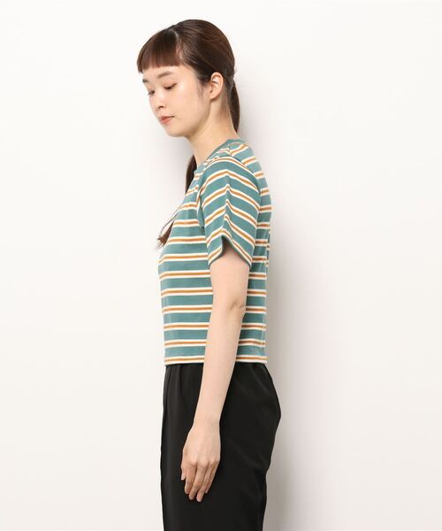 N.（N. Natural Beauty Basic）（エヌエヌナチュラルビューティーベーシック）の「◆モックネックコンパクトＴシャツ（Tシャツ/カットソー・レディース・ネイビー/グリーン・MEDIUM）」の10枚目の写真
