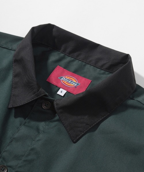 Dickies(ディッキーズ)の「【Dickies/ディッキーズ】ビッグシルエット T/Cツイル ワンポイント ワッペン ワークシャツ/ クレリック 半袖シャツ(シャツ/ブラウス・メンズ・アイボリー/ブラック/ベージュ/グリーン・XL/M/L)」の18枚目の写真