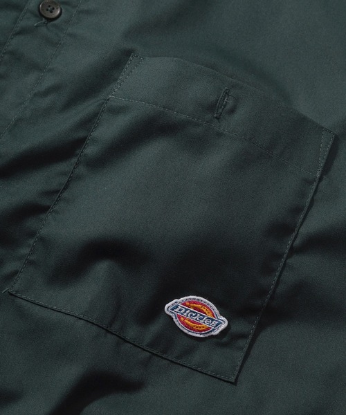 Dickies(ディッキーズ)の「【Dickies/ディッキーズ】ビッグシルエット T/Cツイル ワンポイント ワッペン ワークシャツ/ クレリック 半袖シャツ(シャツ/ブラウス・メンズ・アイボリー/ブラック/ベージュ/グリーン・XL/M/L)」の9枚目の写真