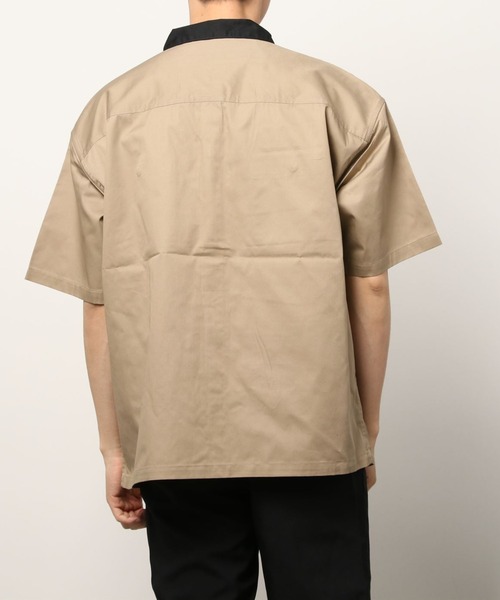 Dickies(ディッキーズ)の「【Dickies/ディッキーズ】ビッグシルエット T/Cツイル ワンポイント ワッペン ワークシャツ/ クレリック 半袖シャツ(シャツ/ブラウス・メンズ・アイボリー/ブラック/ベージュ/グリーン・XL/M/L)」の10枚目の写真