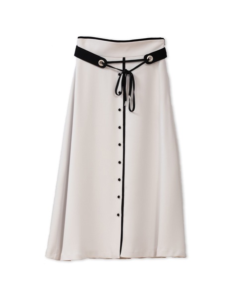 La SRIC（ラスリック）の「La SRIC / バイカラートリミングSK【セットアップ可】（スカート・レディース・グリーン/グレー系その他・38）」の11枚目の写真