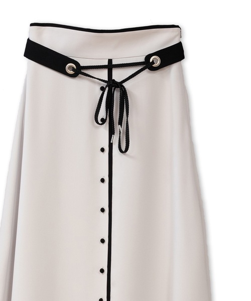 La SRIC（ラスリック）の「La SRIC / バイカラートリミングSK【セットアップ可】（スカート・レディース・グリーン/グレー系その他・38）」の16枚目の写真