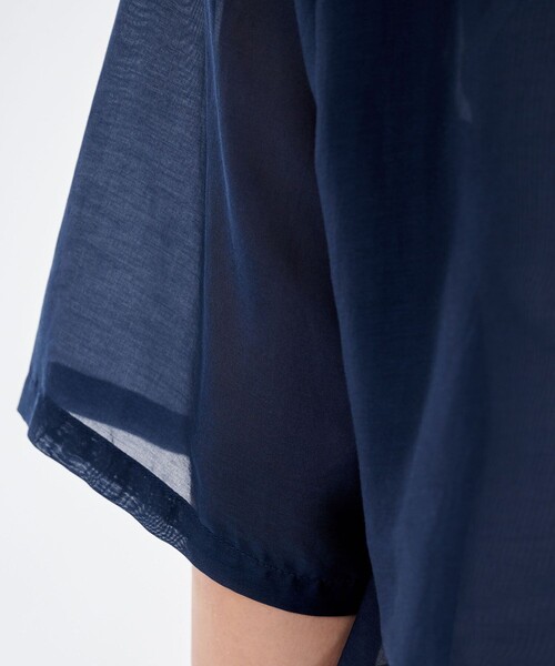 CITY TOKYO（シティトウキョウ）の「シルクコットンショートスリーブシャツ（シャツ/ブラウス・メンズ・ネイビー/オフホワイト/ミント・1/2）」の22枚目の写真