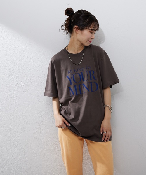 CIAOPANIC TYPY(チャオパニックティピー)の「YOURMINDプリントTee(Tシャツ/カットソー・メンズ・ホワイト/チャコールグレー・M/L)」の11枚目の写真
