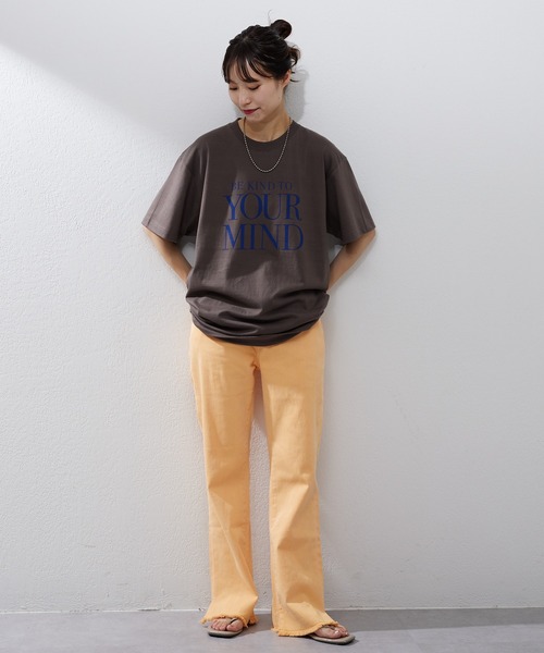 CIAOPANIC TYPY(チャオパニックティピー)の「YOURMINDプリントTee(Tシャツ/カットソー・メンズ・ホワイト/チャコールグレー・M/L)」の7枚目の写真