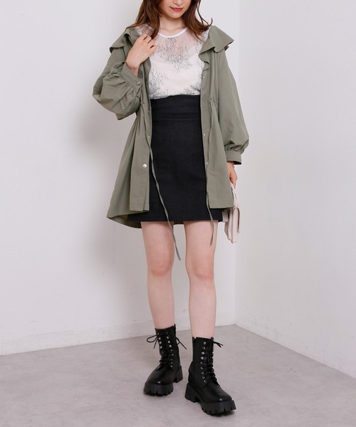 one after another NICE CLAUP（ワンアフターアナザーナイスクラップ）の「タンク底レースアップショートブーツ（ブーツ・レディース・ブラック・SMALL/MEDIUM/LARGE）」の9枚目の写真