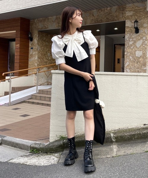 one after another NICE CLAUP（ワンアフターアナザーナイスクラップ）の「タンク底レースアップショートブーツ（ブーツ・レディース・ブラック・SMALL/MEDIUM/LARGE）」の8枚目の写真