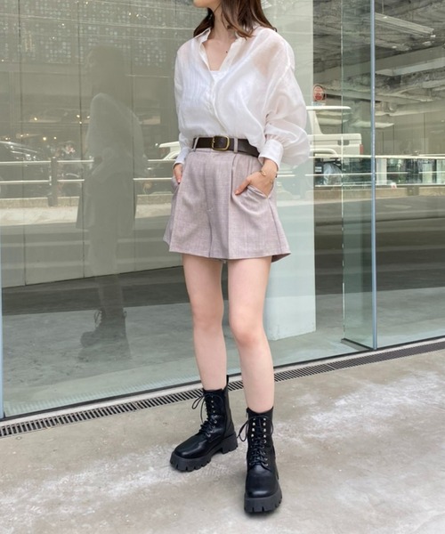 one after another NICE CLAUP（ワンアフターアナザーナイスクラップ）の「タンク底レースアップショートブーツ（ブーツ・レディース・ブラック・SMALL/MEDIUM/LARGE）」の16枚目の写真