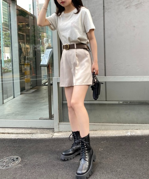 one after another NICE CLAUP（ワンアフターアナザーナイスクラップ）の「タンク底レースアップショートブーツ（ブーツ・レディース・ブラック・SMALL/MEDIUM/LARGE）」の6枚目の写真