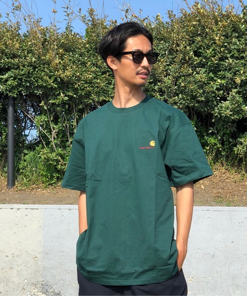 Carhartt WIP(カーハートダブリューアイピー)の「【Carhartt WIP】S/S AMERICAN SCRIPT(Tシャツ/カットソー・メンズ・ブラック/グリーン/ホワイト/サックスブルー/ブルーグリーン/パープル/ブラウン/ベージュ/ヘザーグレー/ブルー・MEDIUM/LARGE/X-LARGE)」の6枚目の写真