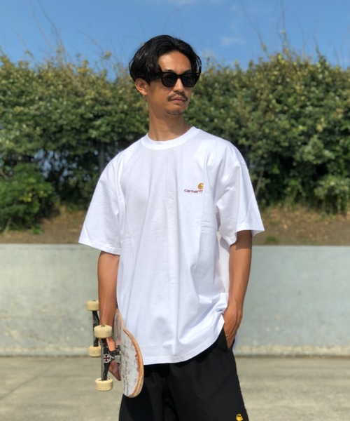 Carhartt WIP(カーハートダブリューアイピー)の「【Carhartt WIP】S/S AMERICAN SCRIPT(Tシャツ/カットソー・メンズ・ブラック/グリーン/ホワイト/サックスブルー/ブルーグリーン/パープル/ブラウン/ベージュ/ヘザーグレー/ブルー・MEDIUM/LARGE/X-LARGE)」の13枚目の写真