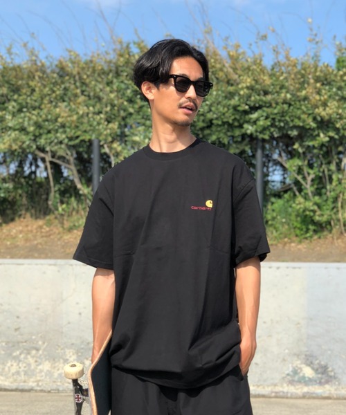 Carhartt WIP(カーハートダブリューアイピー)の「【Carhartt WIP】S/S AMERICAN SCRIPT(Tシャツ/カットソー・メンズ・ブラック/グリーン/ホワイト/サックスブルー/ブルーグリーン/パープル/ブラウン/ベージュ/ヘザーグレー/ブルー・MEDIUM/LARGE/X-LARGE)」の14枚目の写真
