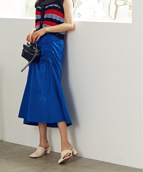 N.（N. Natural Beauty Basic）（エヌエヌナチュラルビューティーベーシック）の「◆ギャザーアップマーメイドスカート（スカート・レディース・クリーム/ブルー/レッド・MEDIUM）」の3枚目の写真
