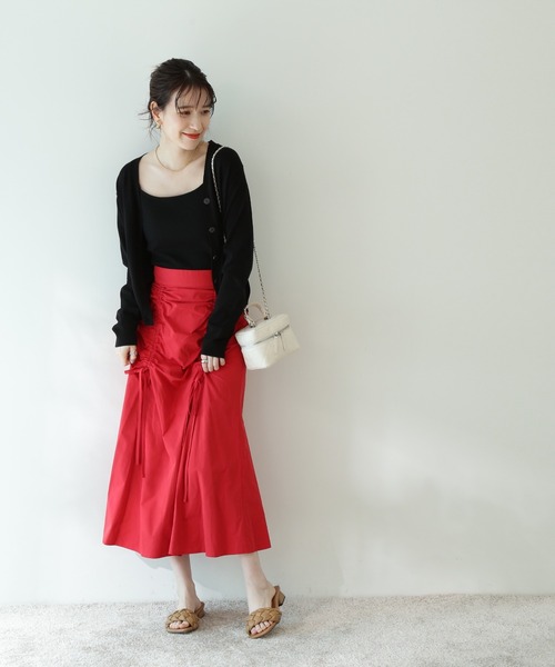 N.（N. Natural Beauty Basic）（エヌエヌナチュラルビューティーベーシック）の「◆ギャザーアップマーメイドスカート（スカート・レディース・クリーム/ブルー/レッド・MEDIUM）」の8枚目の写真