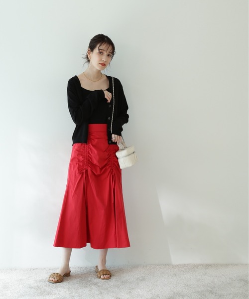 N.（N. Natural Beauty Basic）（エヌエヌナチュラルビューティーベーシック）の「◆ギャザーアップマーメイドスカート（スカート・レディース・クリーム/ブルー/レッド・MEDIUM）」の9枚目の写真