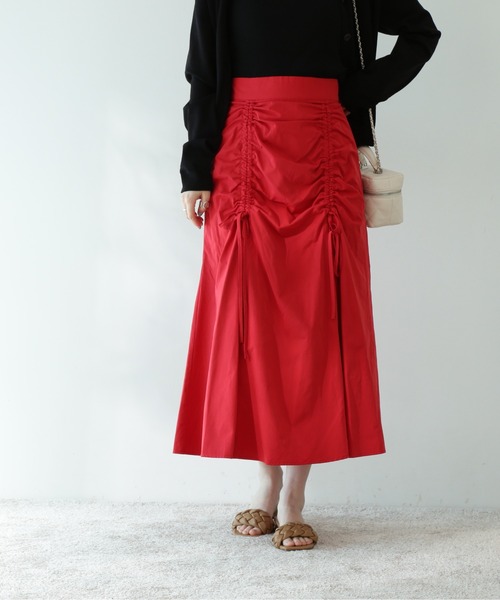 N.（N. Natural Beauty Basic）（エヌエヌナチュラルビューティーベーシック）の「◆ギャザーアップマーメイドスカート（スカート・レディース・クリーム/ブルー/レッド・MEDIUM）」の7枚目の写真