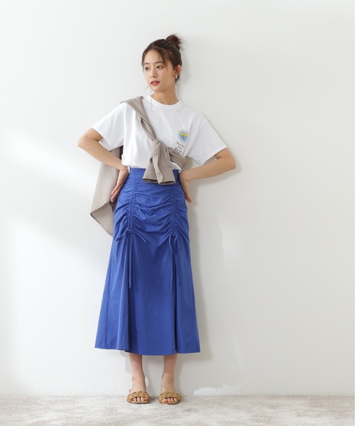 N.（N. Natural Beauty Basic）（エヌエヌナチュラルビューティーベーシック）の「◆ギャザーアップマーメイドスカート（スカート・レディース・クリーム/ブルー/レッド・MEDIUM）」の13枚目の写真