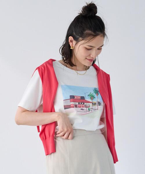 green label relaxing（グリーンレーベルリラクシング）の「【別注】＜Tatsumi Naoさんコラボ＞ LA イラスト プリント 半袖 Tシャツ（Tシャツ/カットソー・レディース・その他1/その他3/その他2・FREE）」の2枚目の写真