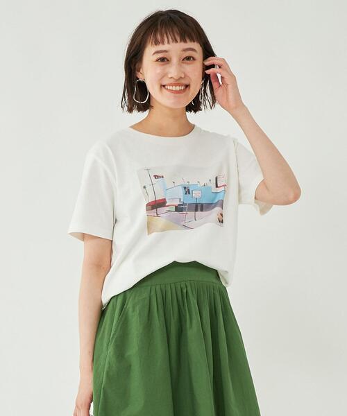 green label relaxing（グリーンレーベルリラクシング）の「【別注】＜Tatsumi Naoさんコラボ＞ LA イラスト プリント 半袖 Tシャツ（Tシャツ/カットソー・レディース・その他1/その他3/その他2・FREE）」の3枚目の写真