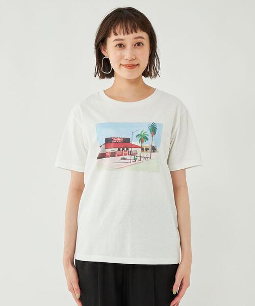 green label relaxing（グリーンレーベルリラクシング）の「【別注】＜Tatsumi Naoさんコラボ＞ LA イラスト プリント 半袖 Tシャツ（Tシャツ/カットソー・レディース・その他1/その他3/その他2・FREE）」の11枚目の写真